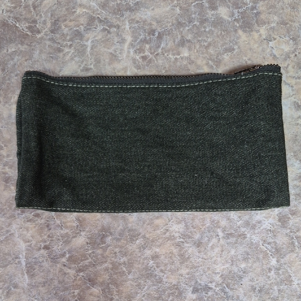 Source Unknown Dark Denim Pencil Case Wallet With… - image 3